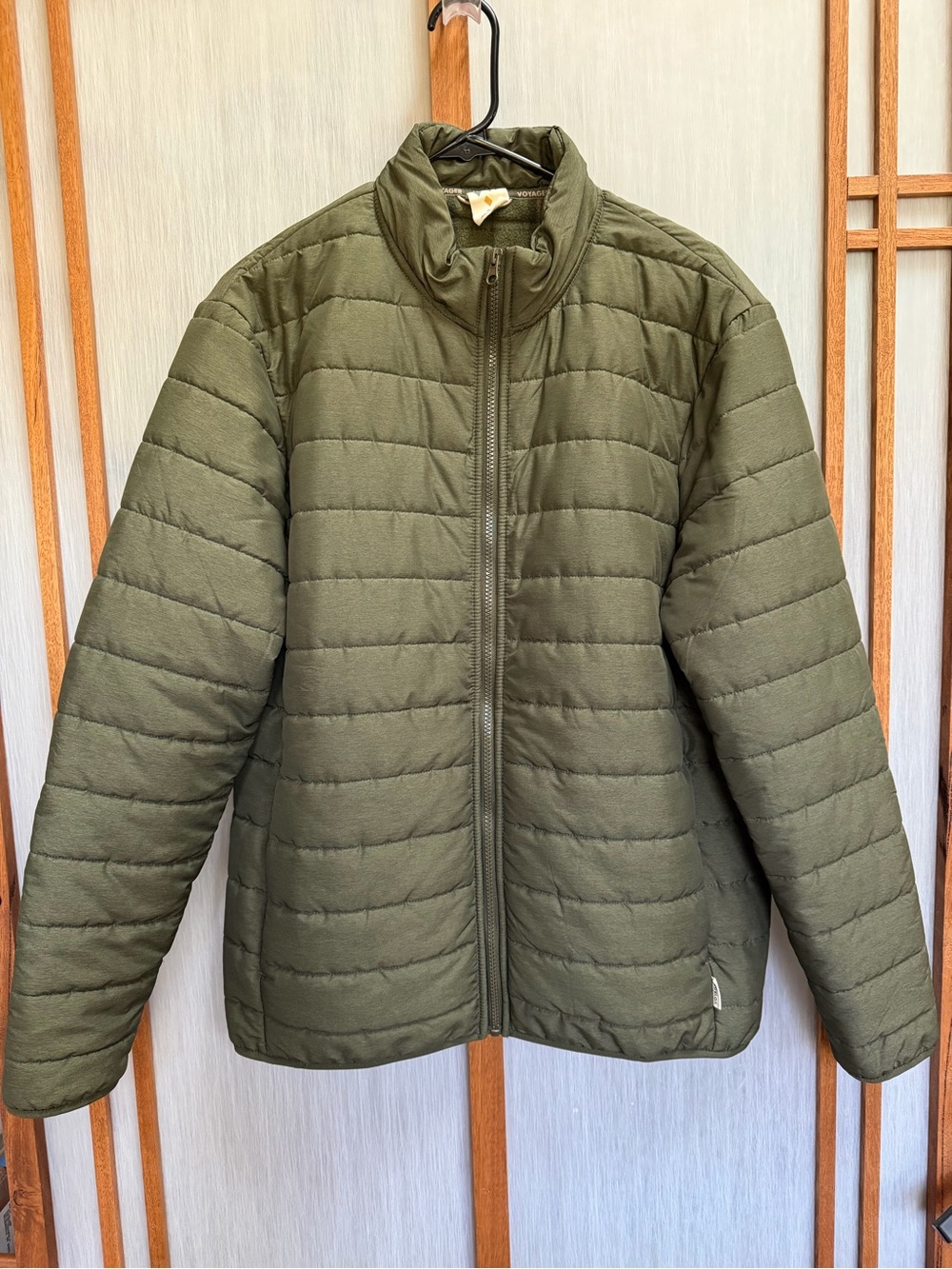 Men's Voyager Quilted Packable Jacket - Olive Green